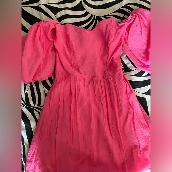 HM puff tube dress Pink Size M - Picture 1 of 5